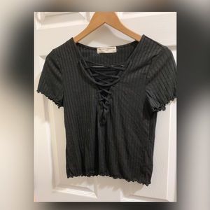 Urban Outfitters Project Social T Lace Up Crop Top